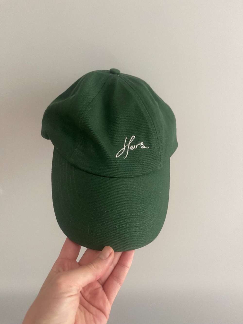 Beechfield B58 Green Cotton Dad Hat Cap Adjustable Strapback Embroidered Logo